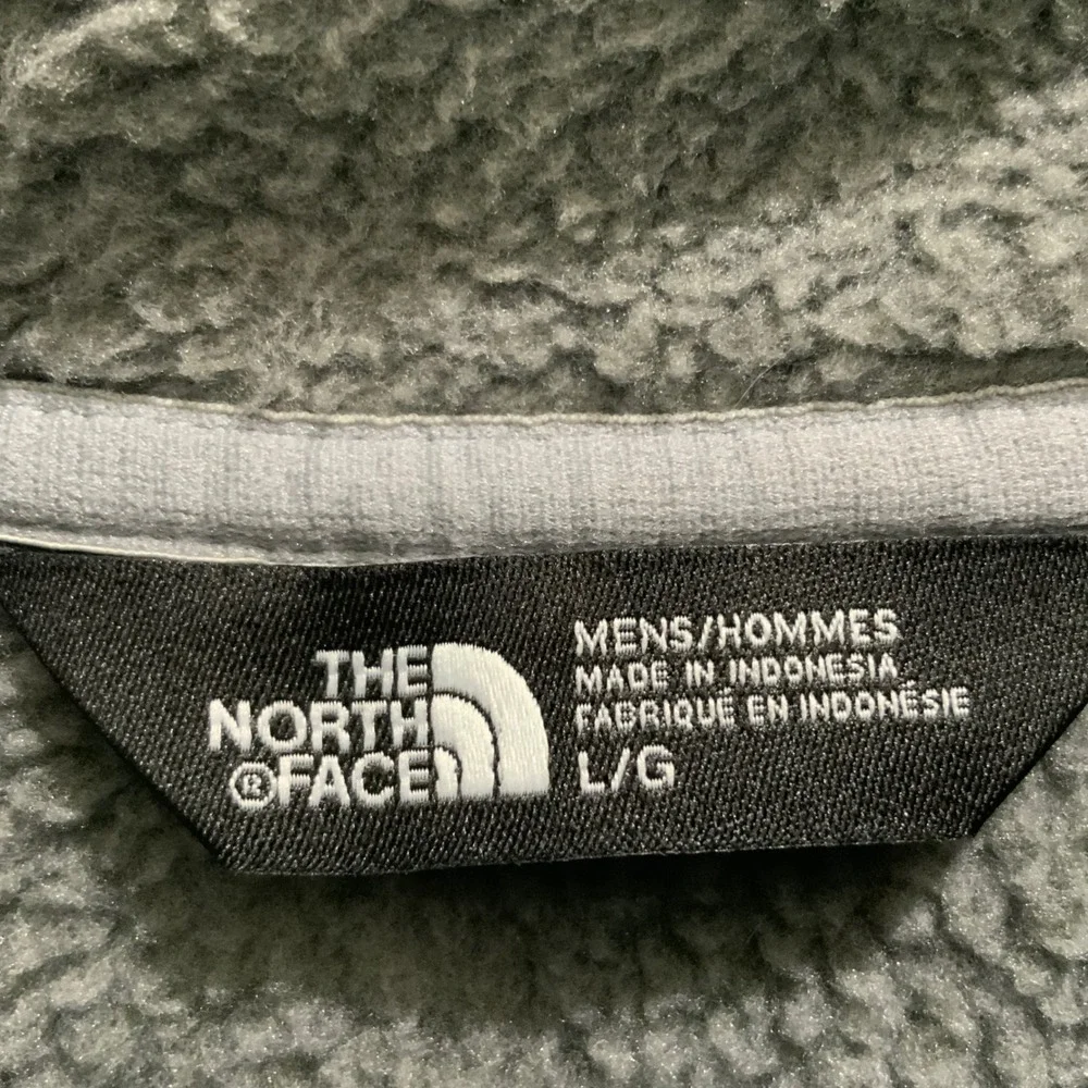 The North Face Gordon Lyons Full Zip Fleece Jacket Gray Mens Large Heathered